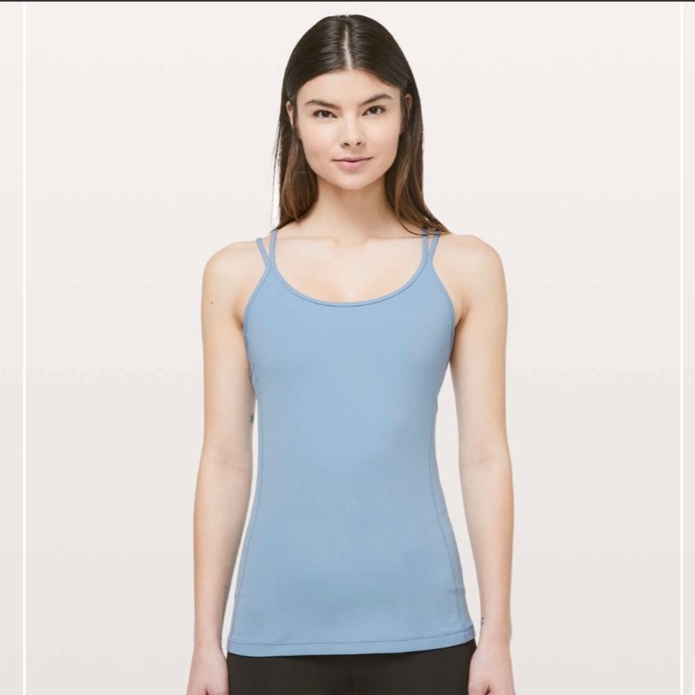 Lululemon Free to Be Tank, cascade blue, size 6